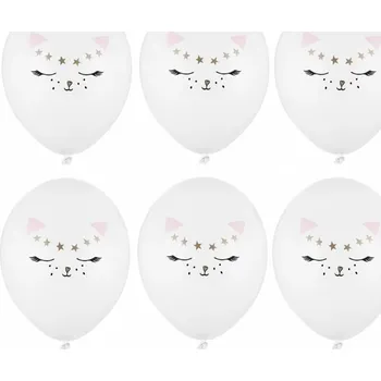 Balónek Latexové balónky Kočka kotě kočky narozeninové 6 ks