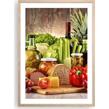 Obraz Plakát v rámu světlý dub do obýváku ložnice 50x70 gastronomie obraz