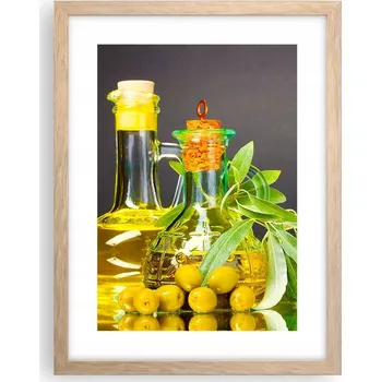 Obraz Obraz plakát v rámu světlý dub do obýváku 30x40 gastronomie na zeď