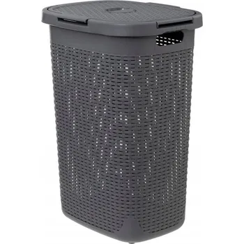 Koš na prádlo Koš na prádlo 60 l umělý ratan šedý