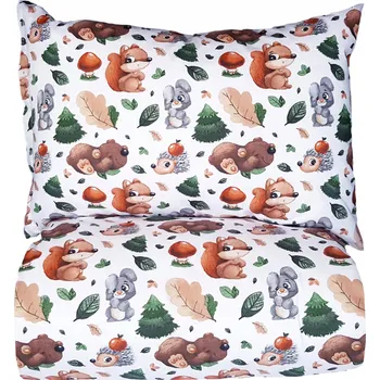 Povlečení Sada povlečení Ježek zvířata lesní les 100 x 135 cm vícebarevné