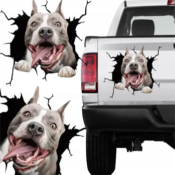 Samolepicí dekorace na vozidlo Samolepka s pejskem Samolepky na auto, okno – Tvůj pes Amstaff