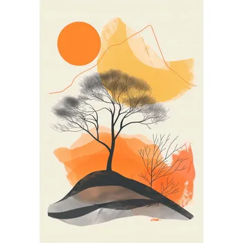 Plakát Plakát Strom v krajině bez rámu 61 x 90,5 cm