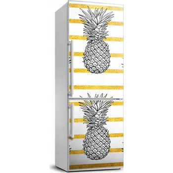 Fototapeta Nálepka na ledničku Ananasy proužky 70x190
