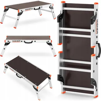 Žebřík Skládací hliníková pracovní Plošina HIGHER - 2,36 m