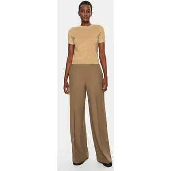 Dámské kalhoty BOSS Palazzo kalhoty Tupita 50531846 Hnědá Wide Leg 38