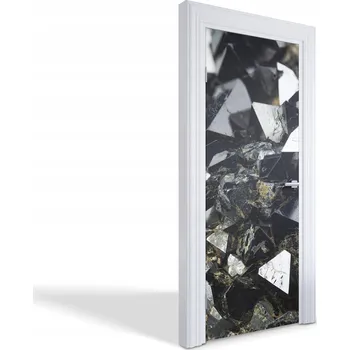 Fototapeta Samolepící dekorace ozdoba nálepka na dveře Černé krystaly 75x205 cm