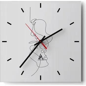 Hodiny Velké nástěnné hodiny na zeď 40x40 Grafika Skleněné hodiny Čtvercové Tiché