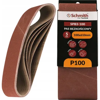 Brusný papír NEKONEČNÝ PÁS BRUSNÝ PAPÍR P100 100x610mm 5 ks SCHMITH