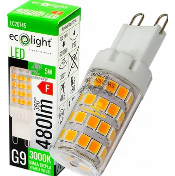 Žárovka LED žárovka G9 5W 480Lm 3000K teplá bílá (odpovídá 35W žárovce)