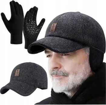 Rukavice Zimní KŠILTOVKA se skrytými náušníky, teplé rukavice - zimní sada