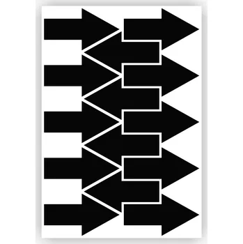 samolepka Sada samolepek se šipkami, značkovací šipky, samolepicí arch