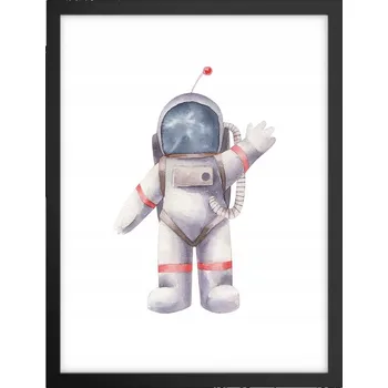 Obraz Obraz plakát v černém rámu do obýváku 30x40 astronaut plakáty na zeď