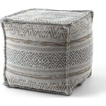 Taburet Bavlněná Taburet Podnožka čtverec 50x50 BOHO #D657