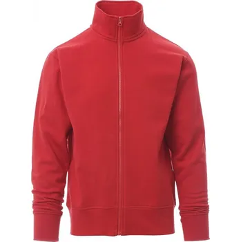 Pánská mikina Payperwear Pánská propínací mikina Houston s barevně sladěným skrytým zipem Barva: červená klasická, Velikost: 3XL