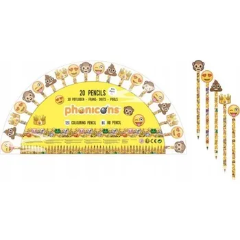 Pastelka Emoji pastelky s gumou, sada 40 ks