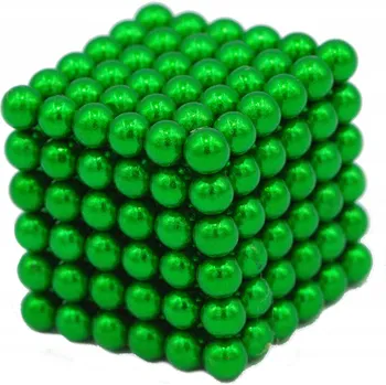 ostatní stavebnice NEOCUBE Kuličky Magnetické STAVEBNICE 216 KUSŮ 5mm Neodymové Zelené GREEN