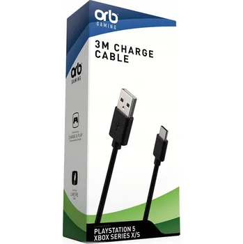 Herní příslušenství ORB nabíjecí kabel pro ovladač USB-C 3m (PS5/XSX)