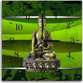 Hodiny Moderní dřevěné HODINY nástěnné s OBRAZEM 50x50 cm