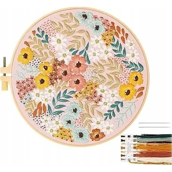 Obraz Sada na vyšívání a šití KVĚTIN A ROSTLIN, ruční práce, křížková výšivka