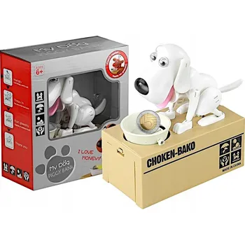 Pokladnička Pokladnička hladový pejsek polyká peníze pojídající mince