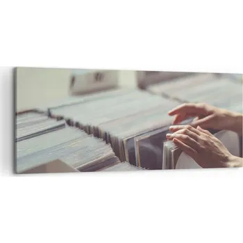 Obraz Obraz na plátně do obýváku, ložnice 120x50 hudební deska, obrazy na zeď