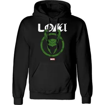 Pánská mikina Pánská mikina Marvel|Loki série 2: Distressed Logo (XL) černá bavlna