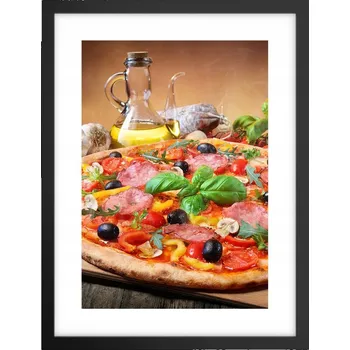 Obraz Obraz plakát v černém rámu do obýváku 30x40 gastronomie plakáty na zeď