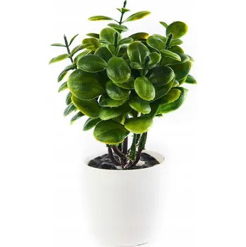 umělá květina LISTNATÁ KVĚTINA V KVĚTINÁČI 18 CM RŮZNÉ VZORY