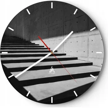 Hodiny Velké nástěnné hodiny 40x40 cm, industriální design, tiché skleněné hodiny