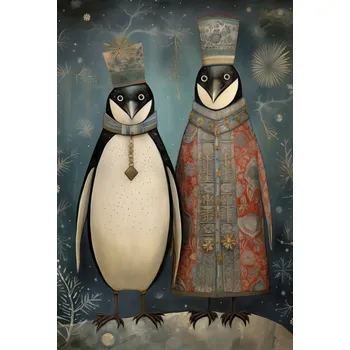 Plakát Plakát Tučňáci královští bez rámu 61 x 90,5 cm