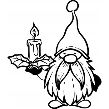 Obraz Samolepka na stěnu VÁNOČNÍ SKŘÍTEK GNÓM 43x50 cm