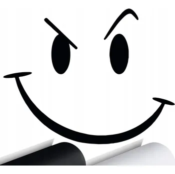 Samolepicí dekorace na vozidlo NÁLEPKA na auto SMAJLÍK EMOJI ÚSMĚV 12x15