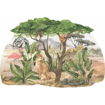 Samolepící dekorace SAMOLEPKA NA STĚNU PRO DĚTI OMYVATELNÁ ZA POSTEL