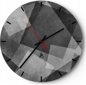 Hodiny Nástěnné hodiny do kuchyně 30x30 Abstrakce Skleněné hodiny do obýváku Tiché