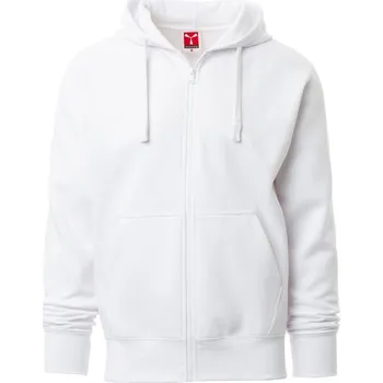 Pánská mikina Payperwear Mikina Portland s plastovým skrytým zipem Barva: Bílá, Velikost: M