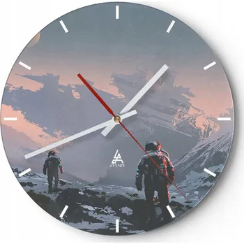 Hodiny Nástěnné hodiny do kuchyně 30x30 Abstrakce Skleněné hodiny do obýváku Tiché