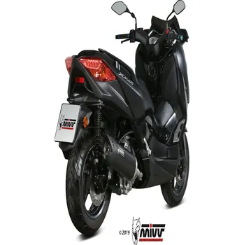 Výfuk pro motocykl MIVV Mover Silencer Black Stainless Steel/Black ABS End Cap Yamaha T-Max 300 YAMAHA CZD 300 X-Max 2017-2020
