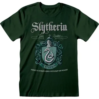 Pánské tričko Pánské tričko Harry Potter: Slytherin - Zmijozel znak (2XL) zelené bavlna