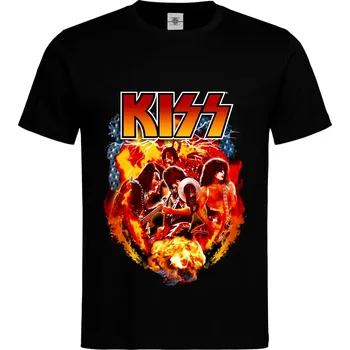 Pánské tričko Tričko Kiss Druh: Pánské, Barva: Černá, Velikost: M