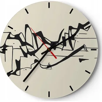 Hodiny Nástěnné hodiny do kuchyně 30x30 Minimalistické skleněné hodiny do obýváku Tiché