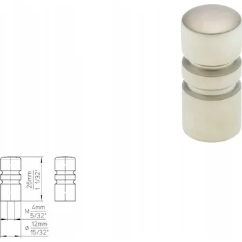 Nábytkové kování Nábytková úchytka SIRO 1576-12ZN4, matný nikl, satén