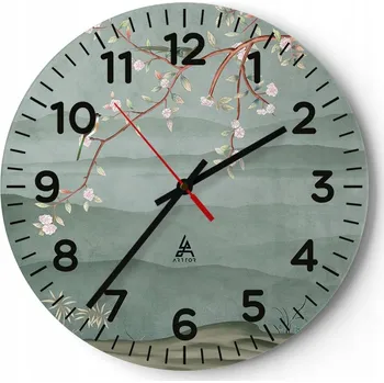 Hodiny Kuchyňské nástěnné hodiny 30x30 Pastelové Moderní Skleněné hodiny do obýváku Tiché