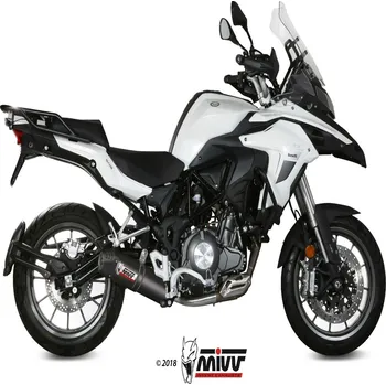 Výfuk pro motocykl MIVV Oválný tlumič výfuku Karbon/Karbonová koncovka Benelli TRK 502 E.003.L3C
