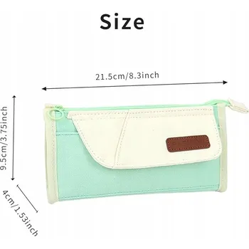 Penál Velký penál, krásný penál na školní potřeby (zelený)