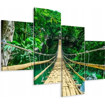 Obraz Vícedílný obraz most v lese 3D pohled 160x100