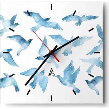 Hodiny Velké nástěnné hodiny 40x40 Abstrakce Skleněné tiché hodiny