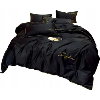 Povlečení POVLEČENÍ BAVLNA SYNTETICKÁ 160x200 S VÝŠIVKOU ELEGANTNÍ ZLATÁ LAMOVKA