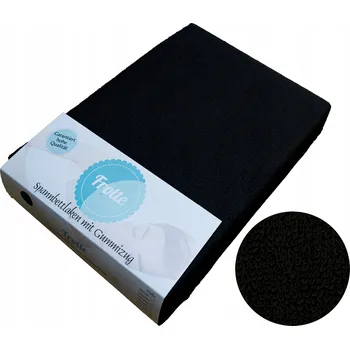 Prostěradlo SILNÉ FROTÉ PROSTĚRADLO S GUMOU 140x200 FROTÉ ČERNÉ