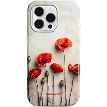 Pouzdro na mobilní telefon Odolný obal Mobiwear Elite Pro - Apple iPhone 16 Pro - EP42E Vlčí máky (Odolné pouzdro, obal kryt Mobiwear Elite Pro - maximální ochrana mobilu, zesílené hrany, přesné výřezy, pohodlné držení, odolná grafika, kvalitní materiály)